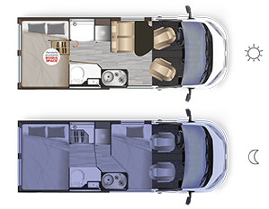 Autocaravan Dreamer D55 - Ambientazione