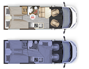 Autocaravan Dreamer D68 - Ambientazione