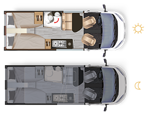Autocaravan Dreamer D68 UP - Ambientazione